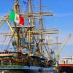 Anija “Amerigo Vespucci” në Portin e Durrësit. Foto: Media Amfora