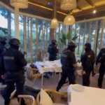Pamje nga operacioni policor. "Screenshot" nga video e Policisë së Shtetit