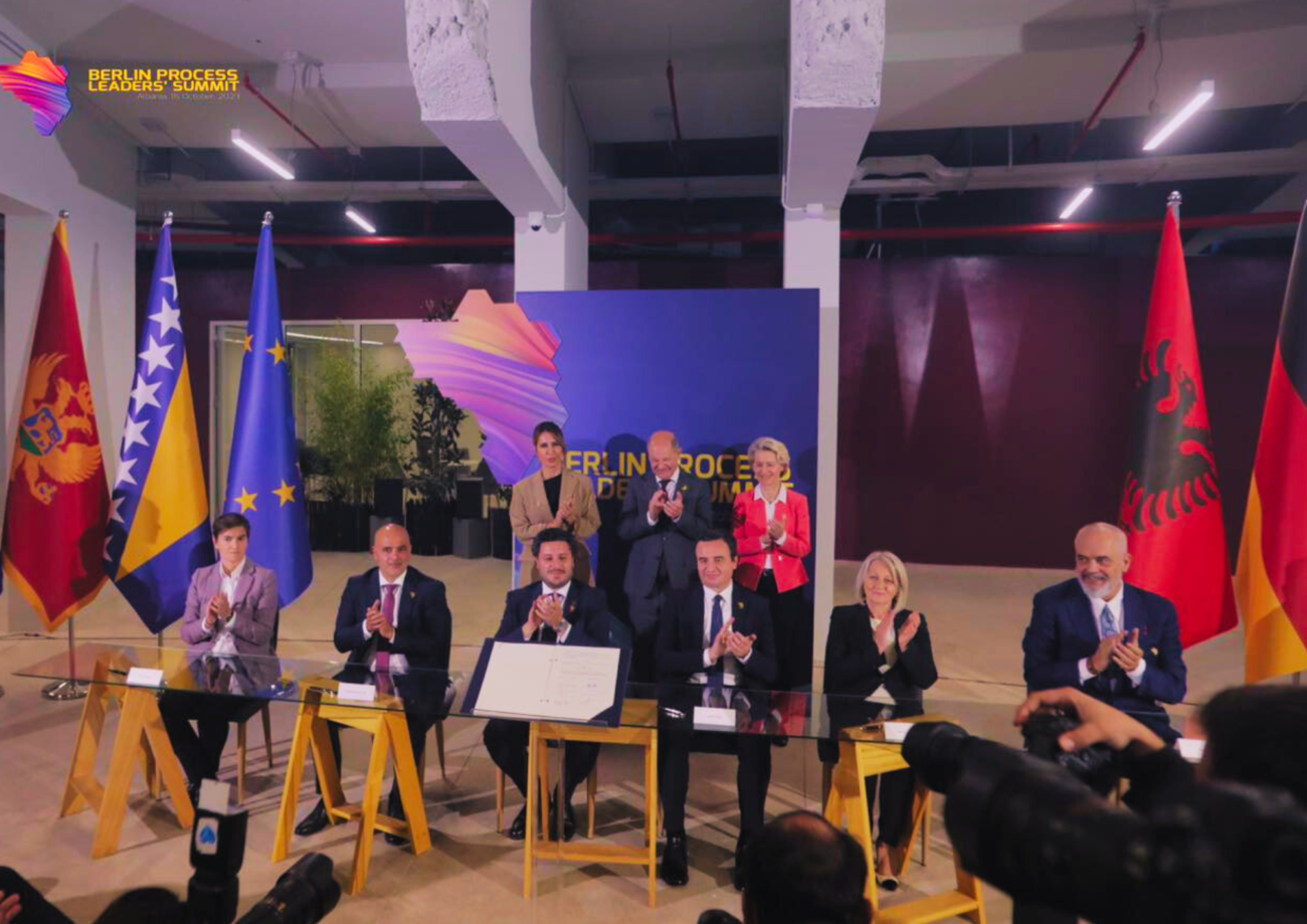 Nënshkrimi i Marrëveshjes Rajonale për Njohje Reciproke të Kualifikimit Profesional, Tiranë, 16 Tetor 2023. Foto: MIA - Agjencia për Media dhe Informim