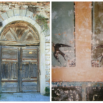Foto nga porta hyrëse e banesës së Familjes Nushi dhe afresket. Foto: Media Amfora dhe Mikel Nushi