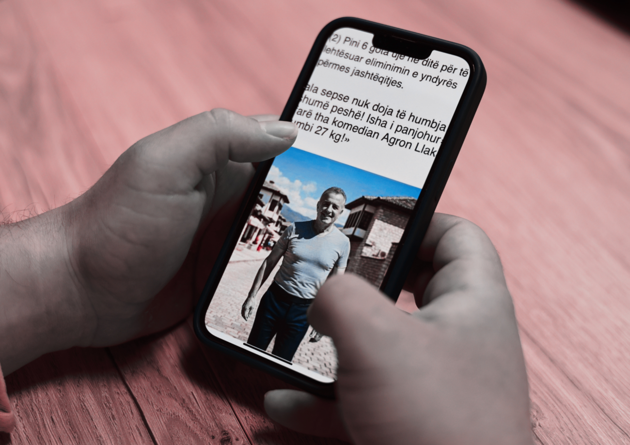 Foto ilustruese e postimit për aktorin Agron Llakaj. Kompozuar nga Media Amfora