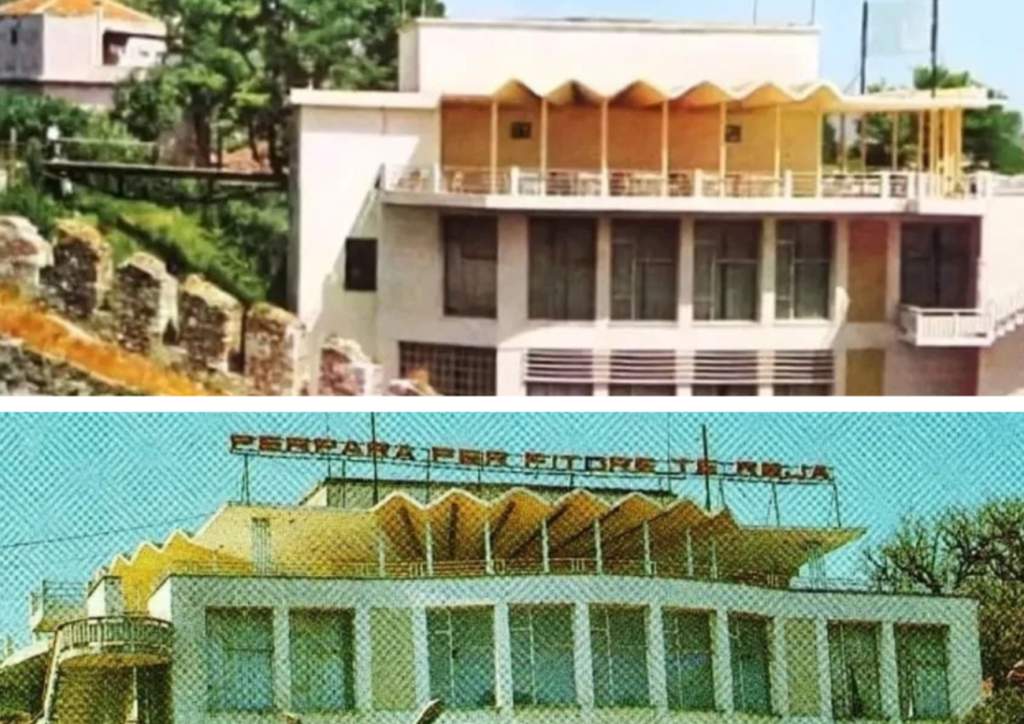 Transformimi i Xhamisë së Madhe gjatë komunizmit, me shembjen e kupolës dhe të minares. Burimi: Mediat sociale