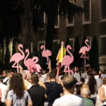 Instalacionet me flamingo. Foto: Media Amfora