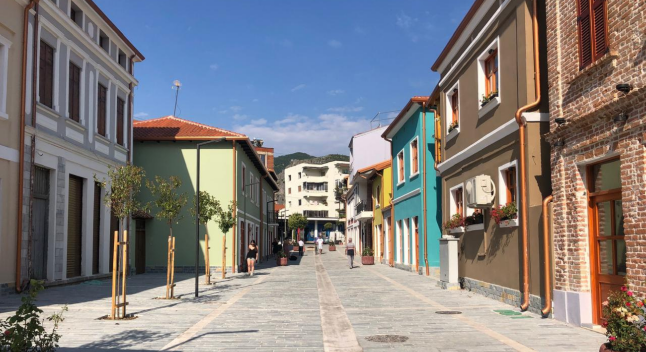 Rruga "Naim Frashëri" pas rikonstruksionit. Foto: Ina Cici